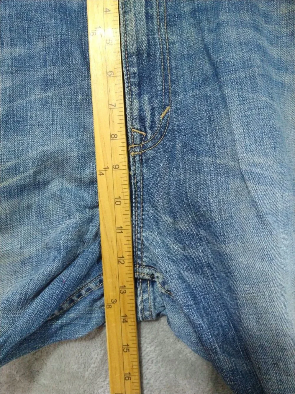 Banana Republic Jeans Mens 38x30 Blue Denim Slim Straight Distressed High Rise